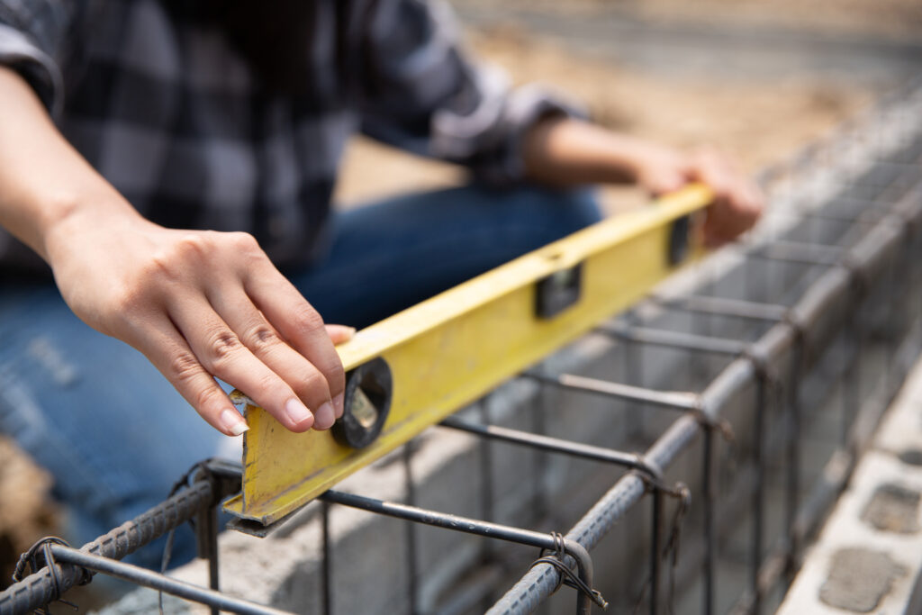 Close up of construction worker in construction site